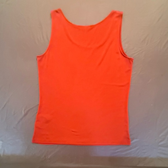 Anne Klein Orange/Red Silk Blend Sleeveless Tank Top Size Medium MSRP $98 - Picture 3 of 8